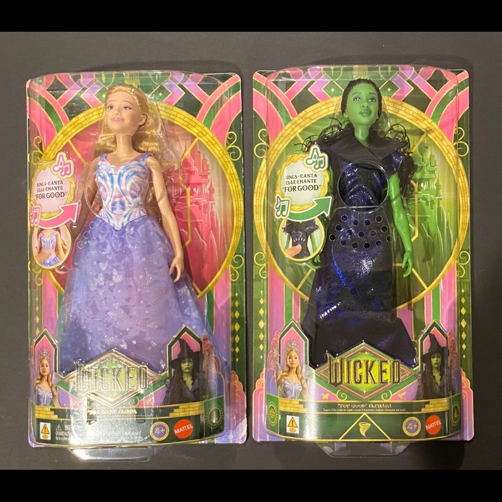 Wicked: For Good Elphaba and Glinda  Singing ‘For Good’ Dolls Set NWB - 2 dolls